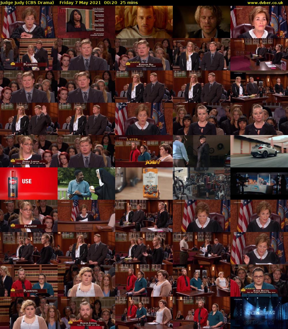 Judge Judy (CBS Drama) Friday 7 May 2021 00:20 - 00:45