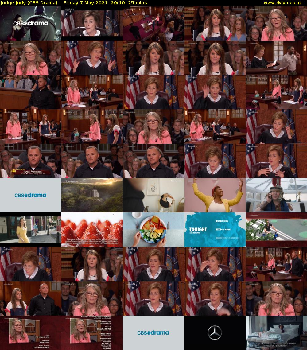 Judge Judy (CBS Drama) Friday 7 May 2021 20:10 - 20:35
