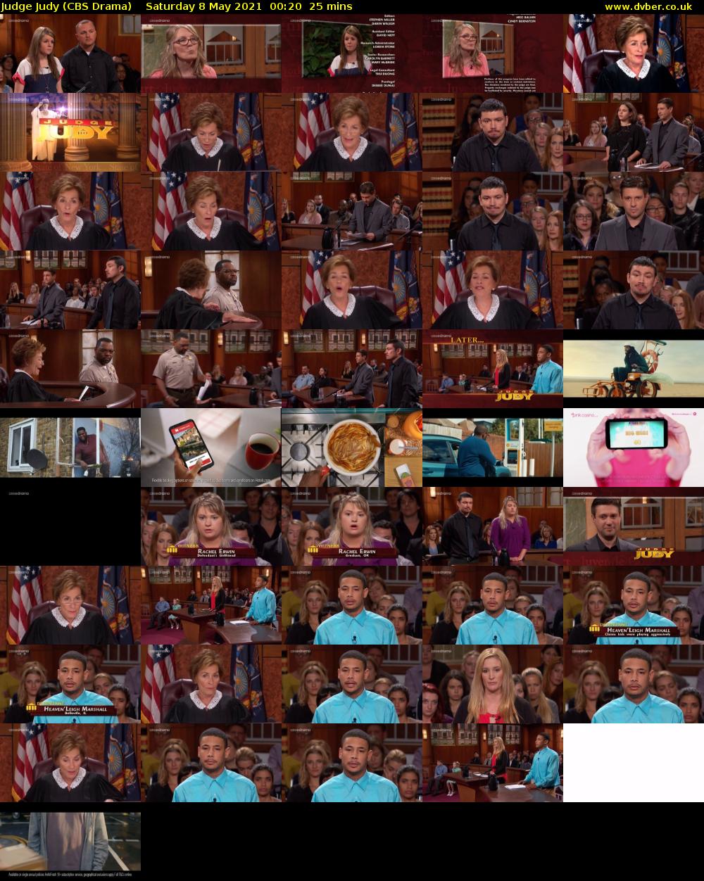 Judge Judy (CBS Drama) Saturday 8 May 2021 00:20 - 00:45