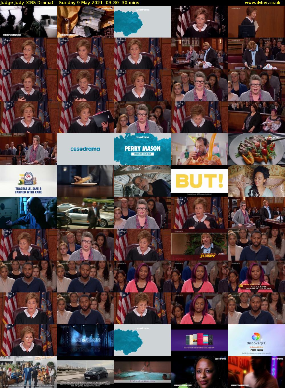 Judge Judy (CBS Drama) Sunday 9 May 2021 03:30 - 04:00