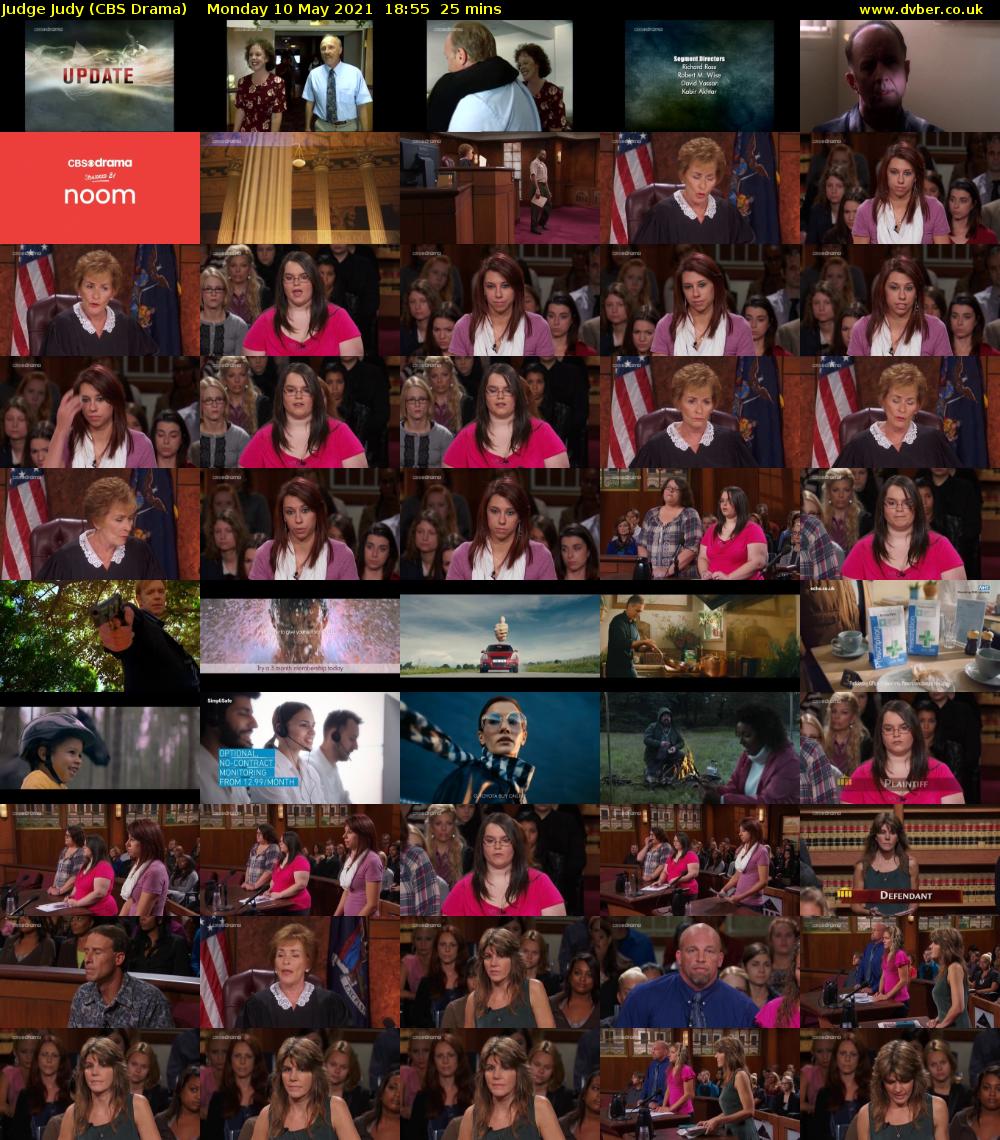 Judge Judy (CBS Drama) Monday 10 May 2021 18:55 - 19:20