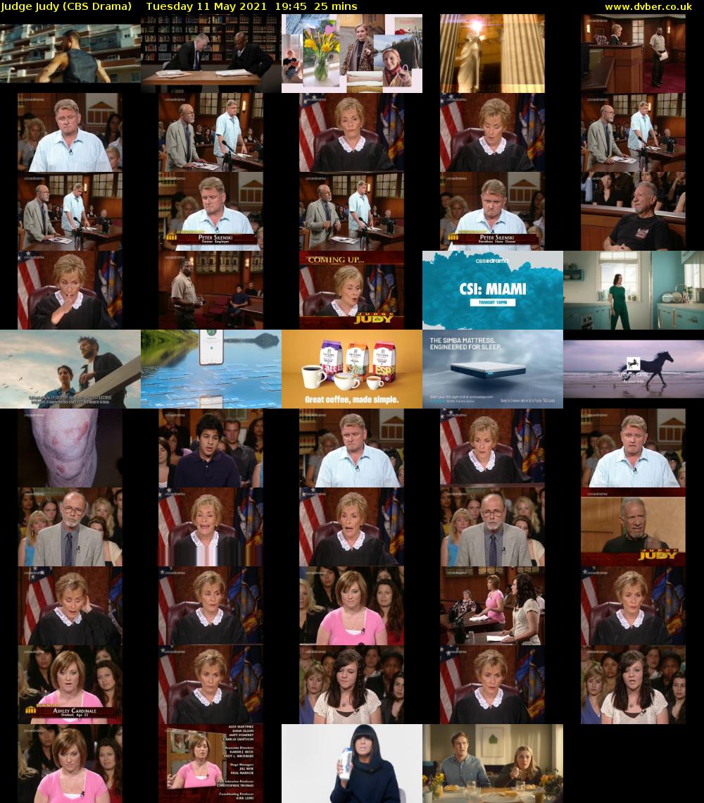 Judge Judy (CBS Drama) Tuesday 11 May 2021 19:45 - 20:10