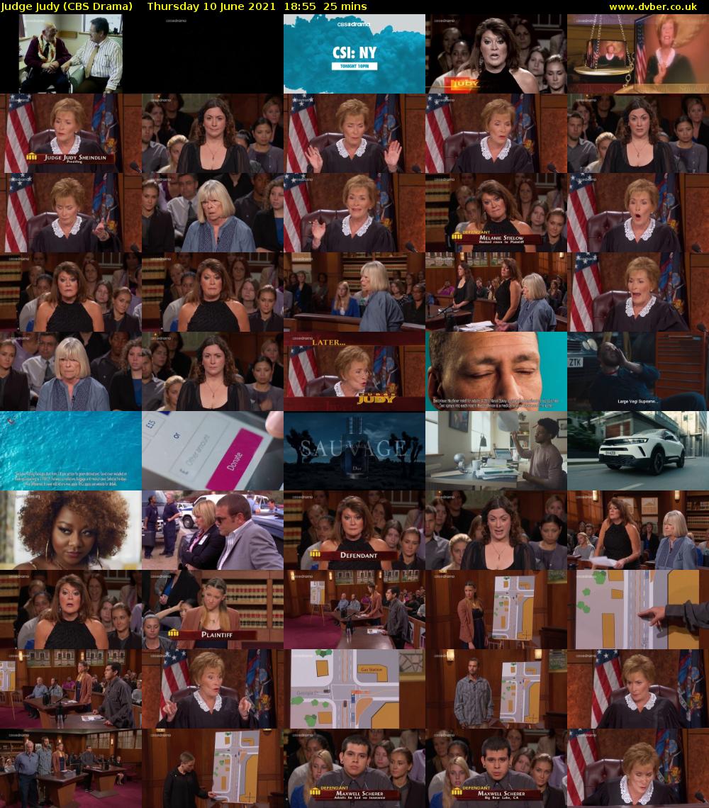 Judge Judy (CBS Drama) Thursday 10 June 2021 18:55 - 19:20