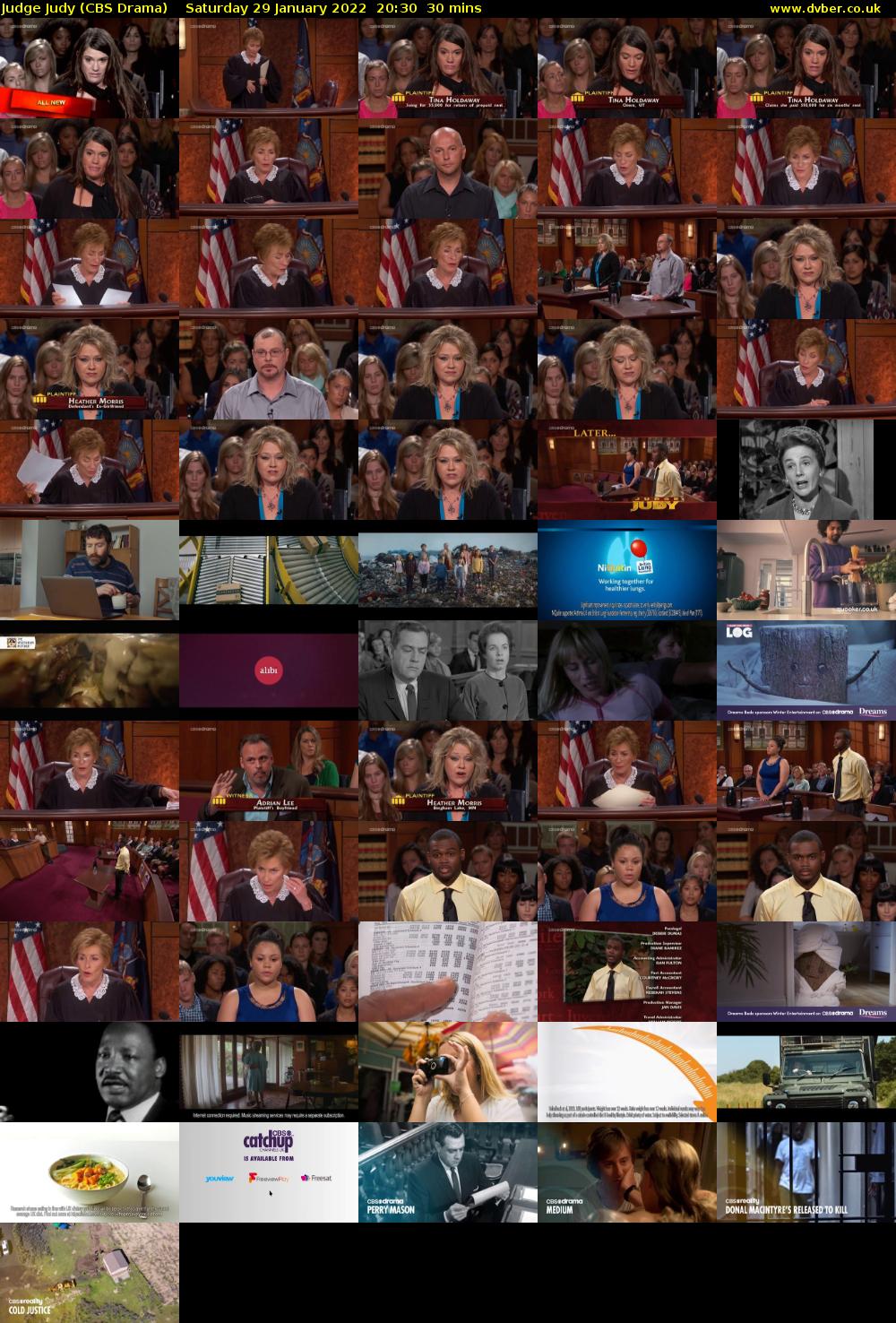 Judge Judy (CBS Drama) Saturday 29 January 2022 20:30 - 21:00