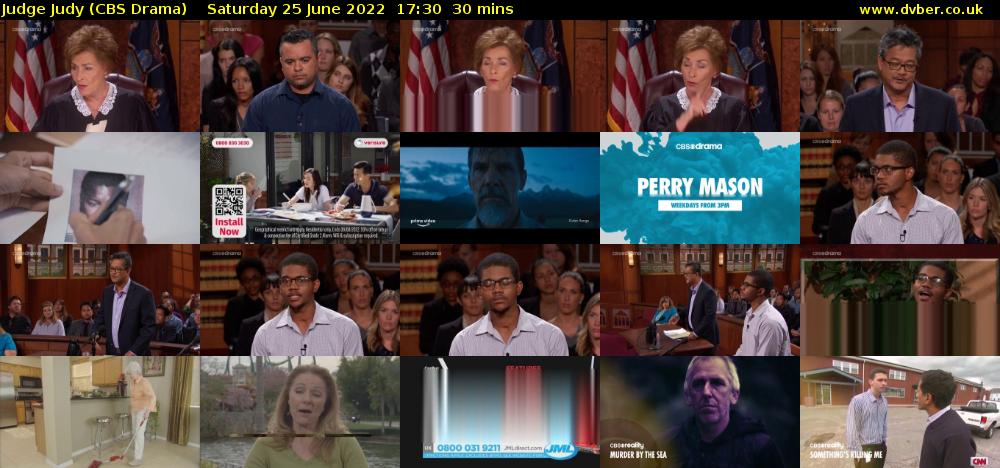 Judge Judy (CBS Drama) Saturday 25 June 2022 17:30 - 18:00