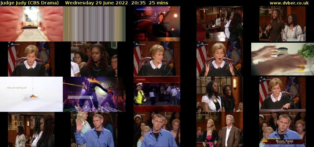 Judge Judy (CBS Drama) Wednesday 29 June 2022 20:35 - 21:00