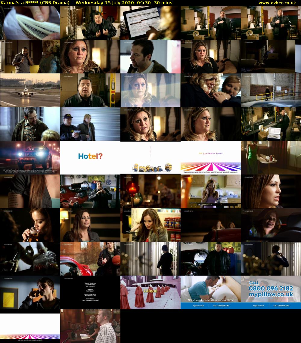 Karma's a B****! (CBS Drama) Wednesday 15 July 2020 04:30 - 05:00