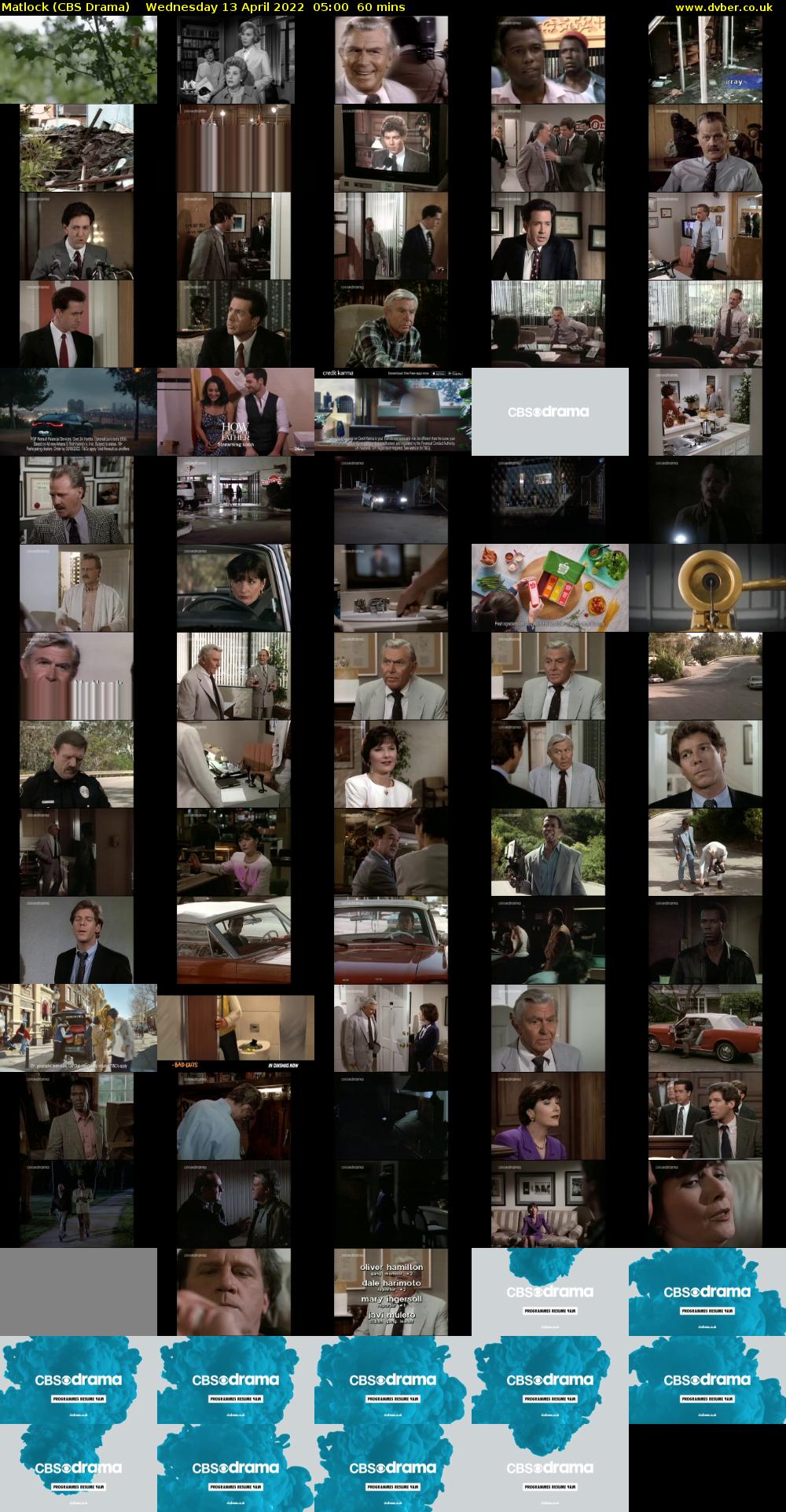 Matlock (CBS Drama) Wednesday 13 April 2022 05:00 - 06:00