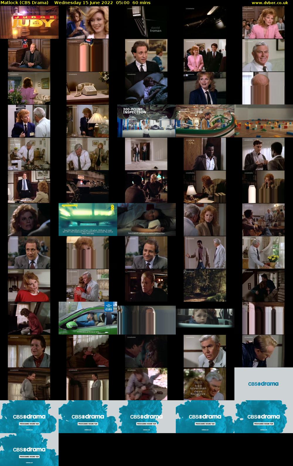 Matlock (CBS Drama) Wednesday 15 June 2022 05:00 - 06:00