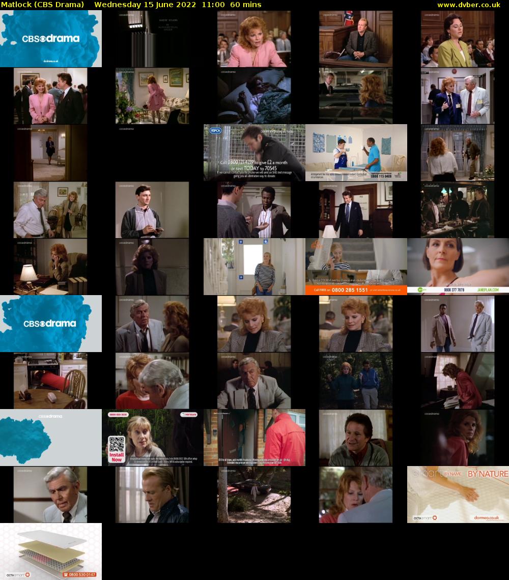 Matlock (CBS Drama) Wednesday 15 June 2022 11:00 - 12:00