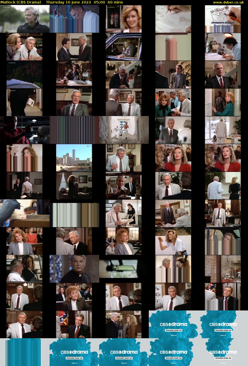 Matlock (CBS Drama) Thursday 16 June 2022 05:00 - 06:00