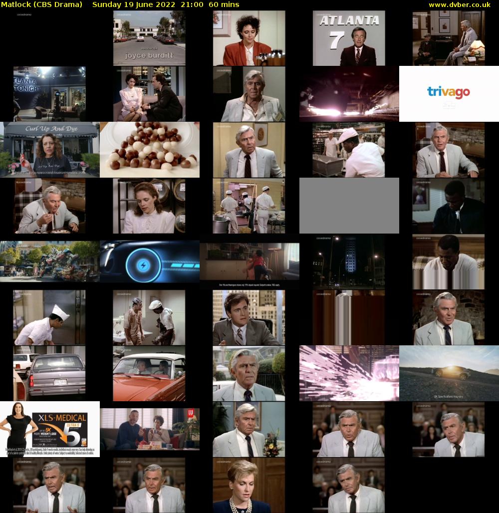 Matlock (CBS Drama) Sunday 19 June 2022 21:00 - 22:00