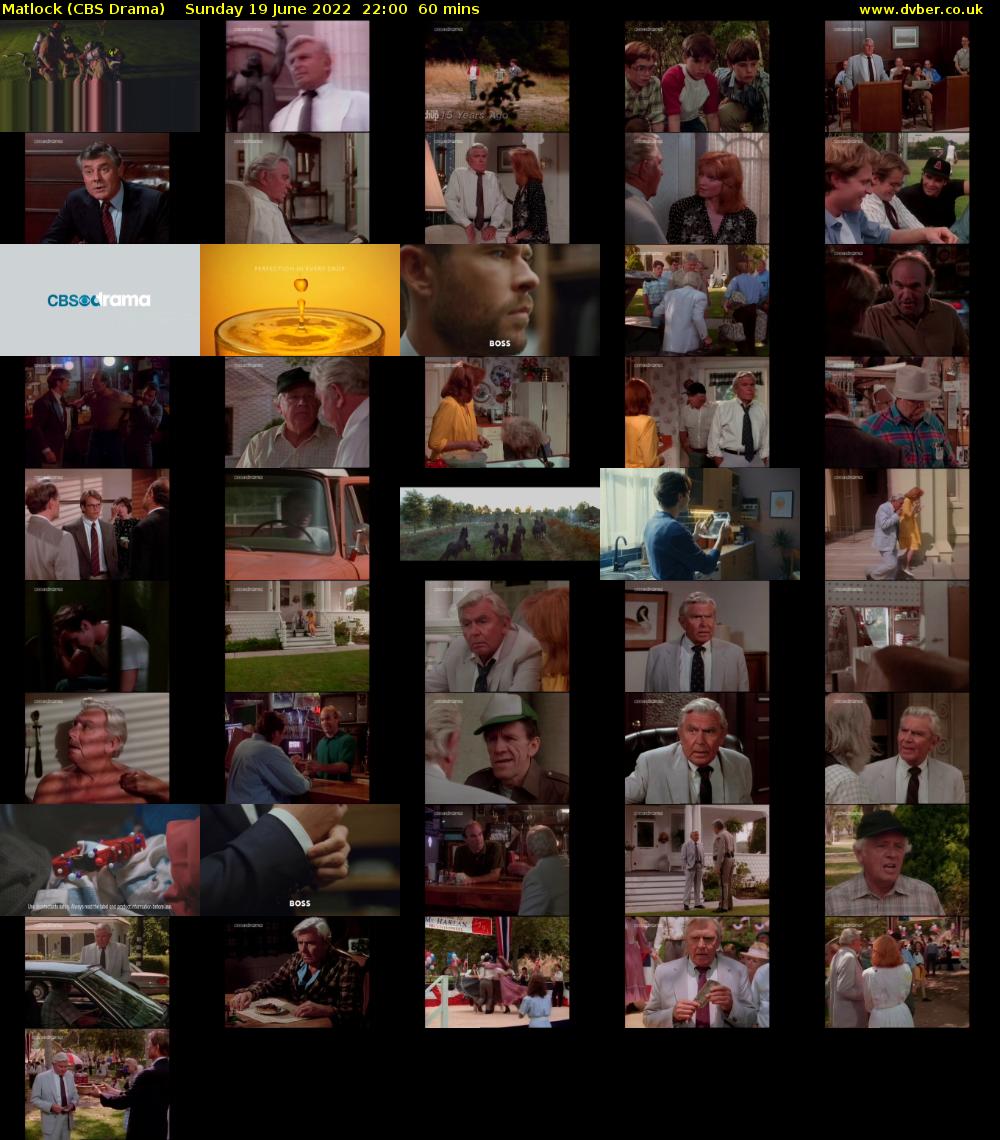 Matlock (CBS Drama) Sunday 19 June 2022 22:00 - 23:00
