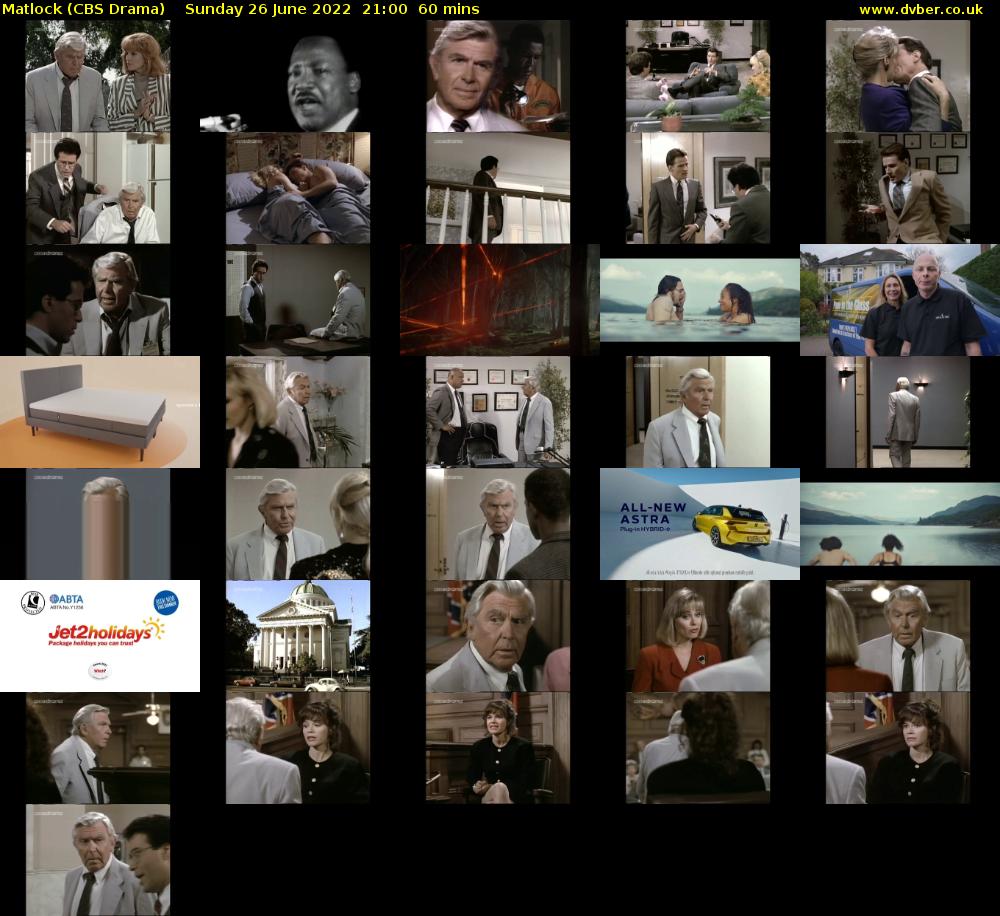 Matlock (CBS Drama) Sunday 26 June 2022 21:00 - 22:00