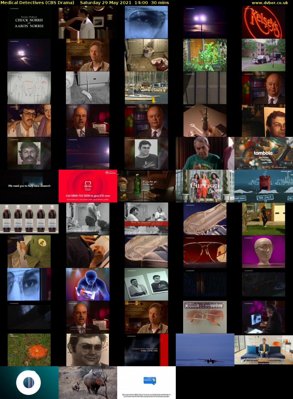 Medical Detectives (CBS Drama) Saturday 29 May 2021 14:00 - 14:30