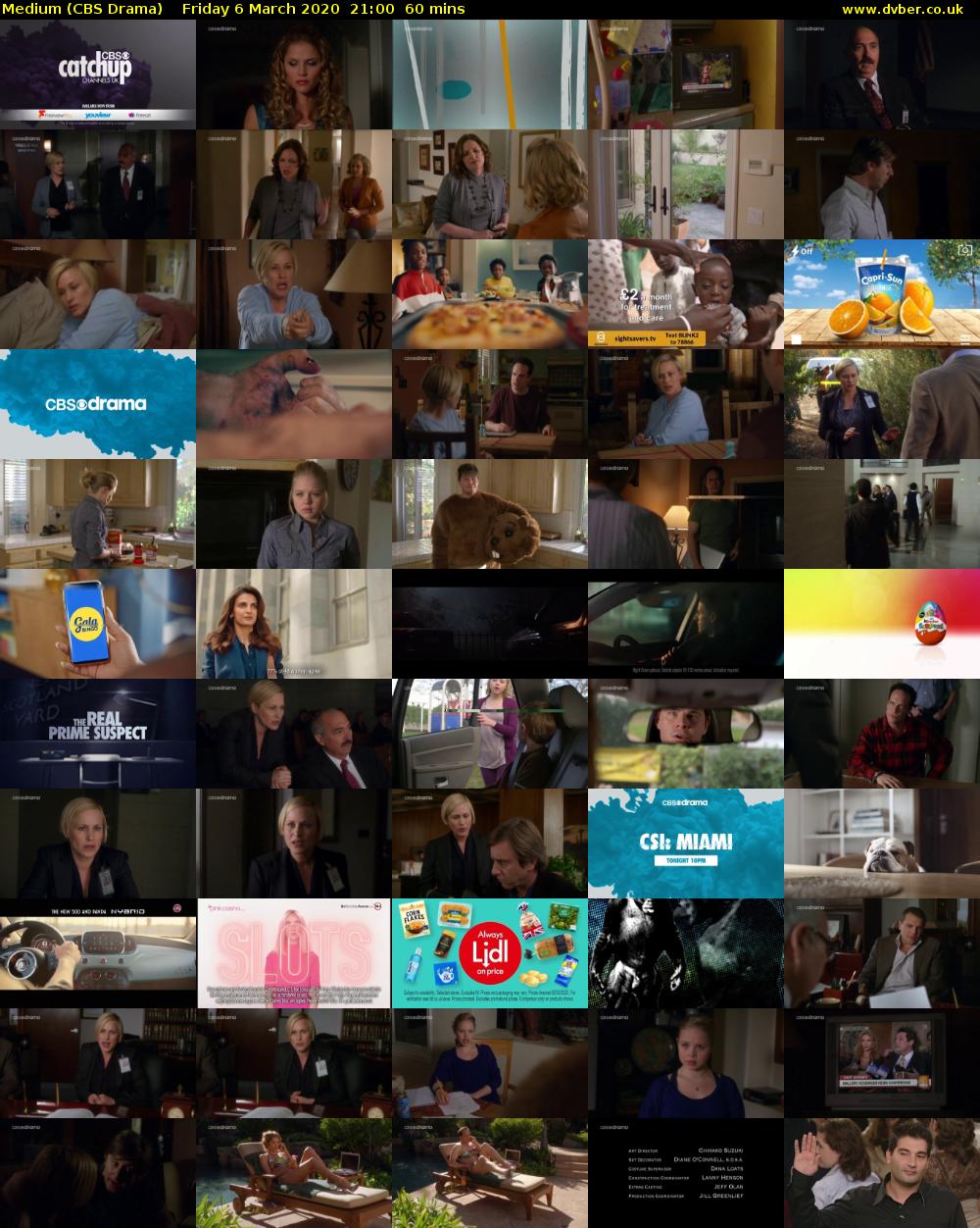 Medium (CBS Drama) Friday 6 March 2020 21:00 - 22:00