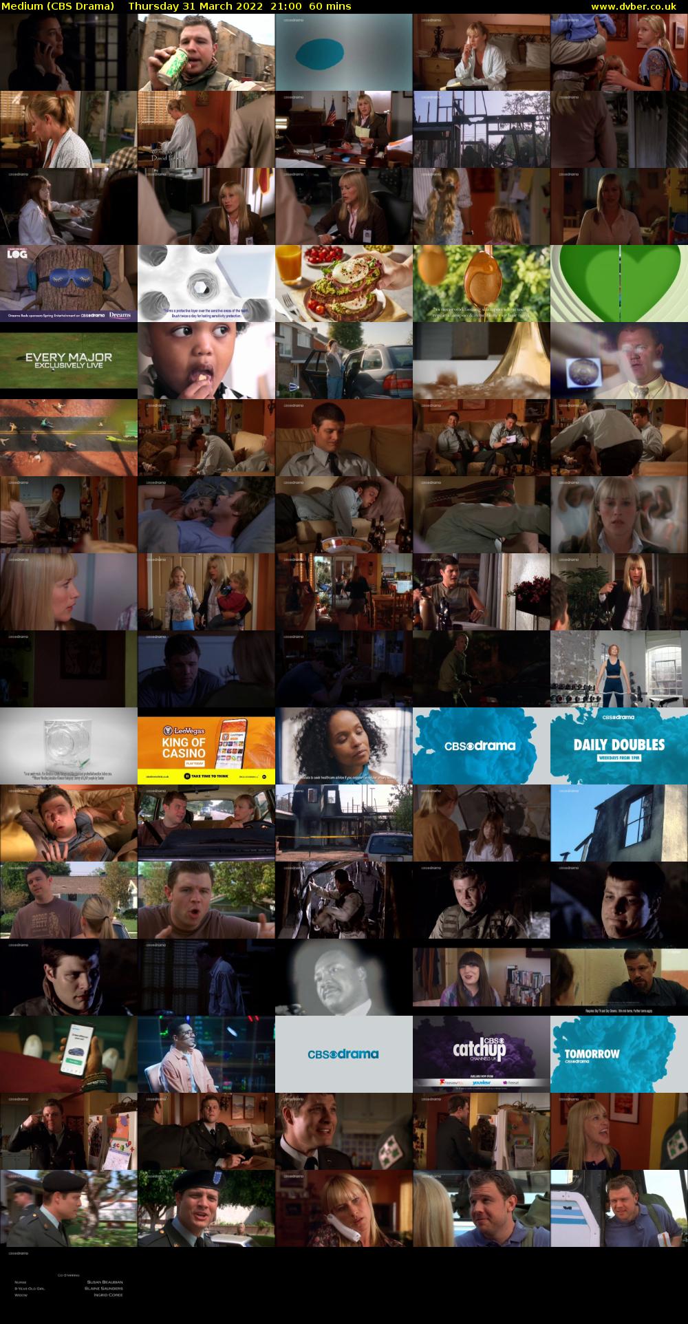 Medium (CBS Drama) Thursday 31 March 2022 21:00 - 22:00