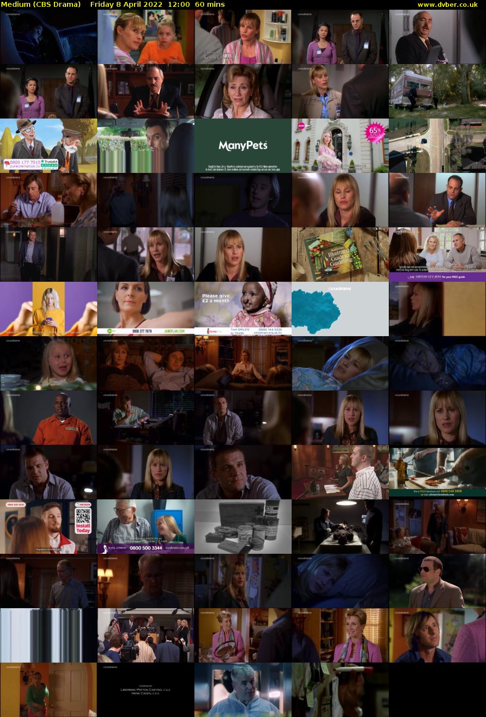 Medium (CBS Drama) Friday 8 April 2022 12:00 - 13:00