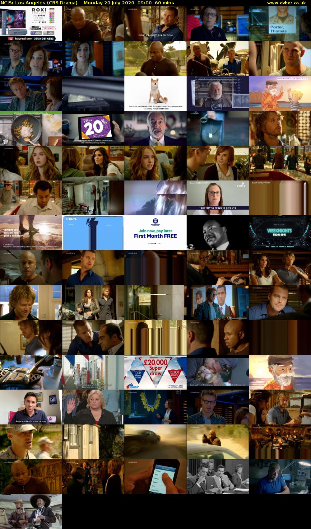 NCIS: Los Angeles (CBS Drama) Monday 20 July 2020 09:00 - 10:00