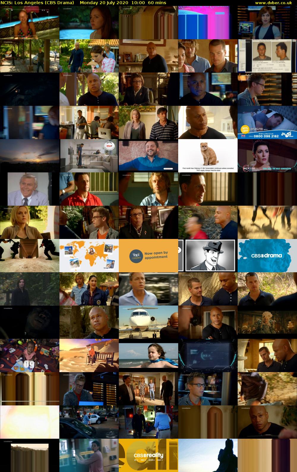 NCIS: Los Angeles (CBS Drama) Monday 20 July 2020 10:00 - 11:00