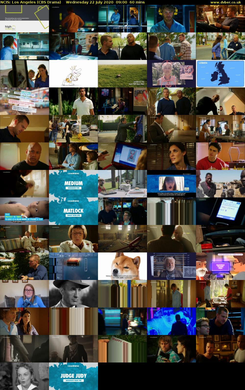 NCIS: Los Angeles (CBS Drama) Wednesday 22 July 2020 09:00 - 10:00