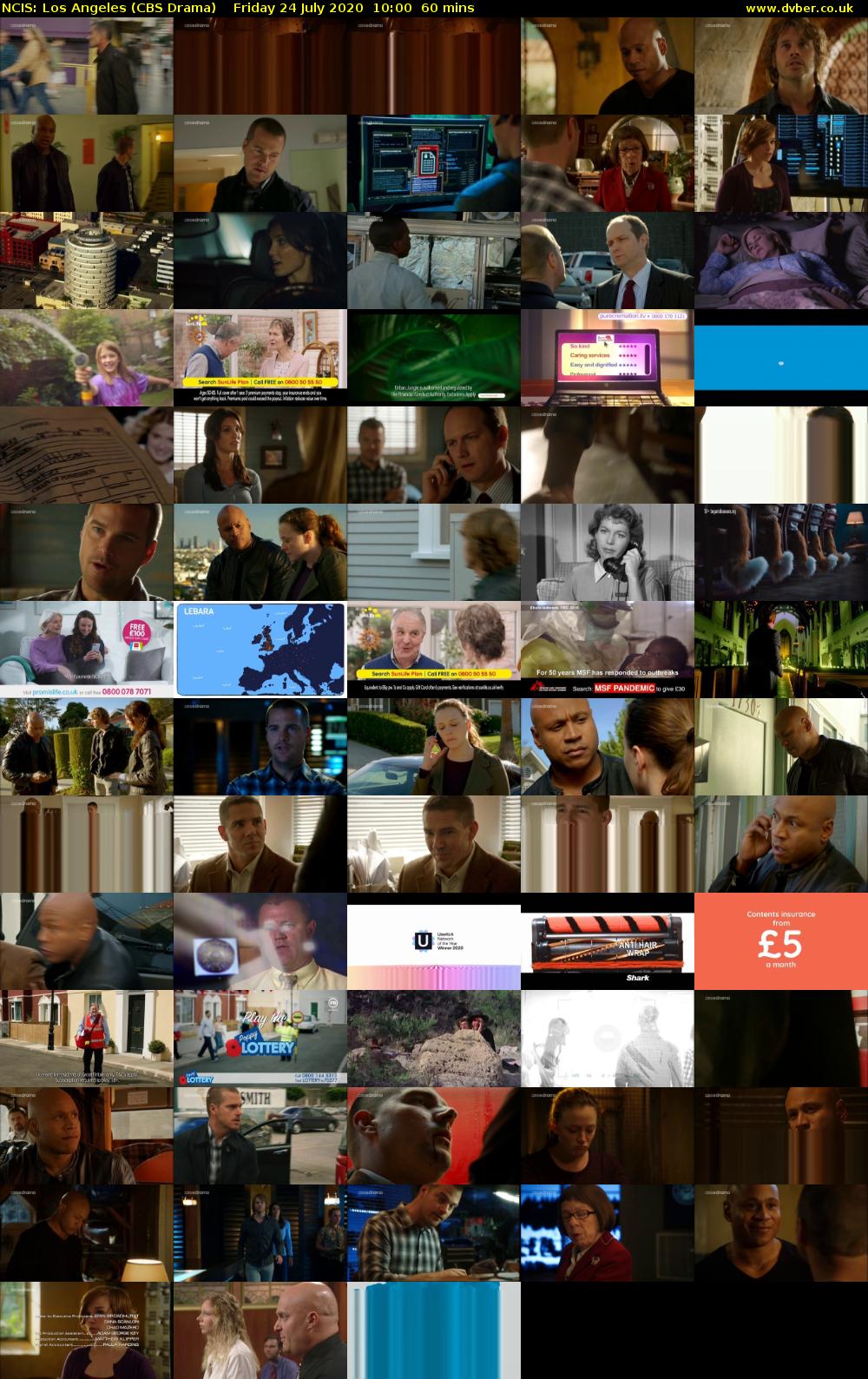 NCIS: Los Angeles (CBS Drama) Friday 24 July 2020 10:00 - 11:00