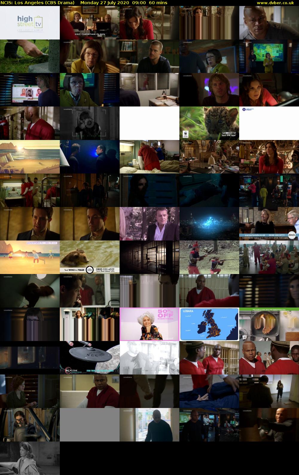 NCIS: Los Angeles (CBS Drama) Monday 27 July 2020 09:00 - 10:00