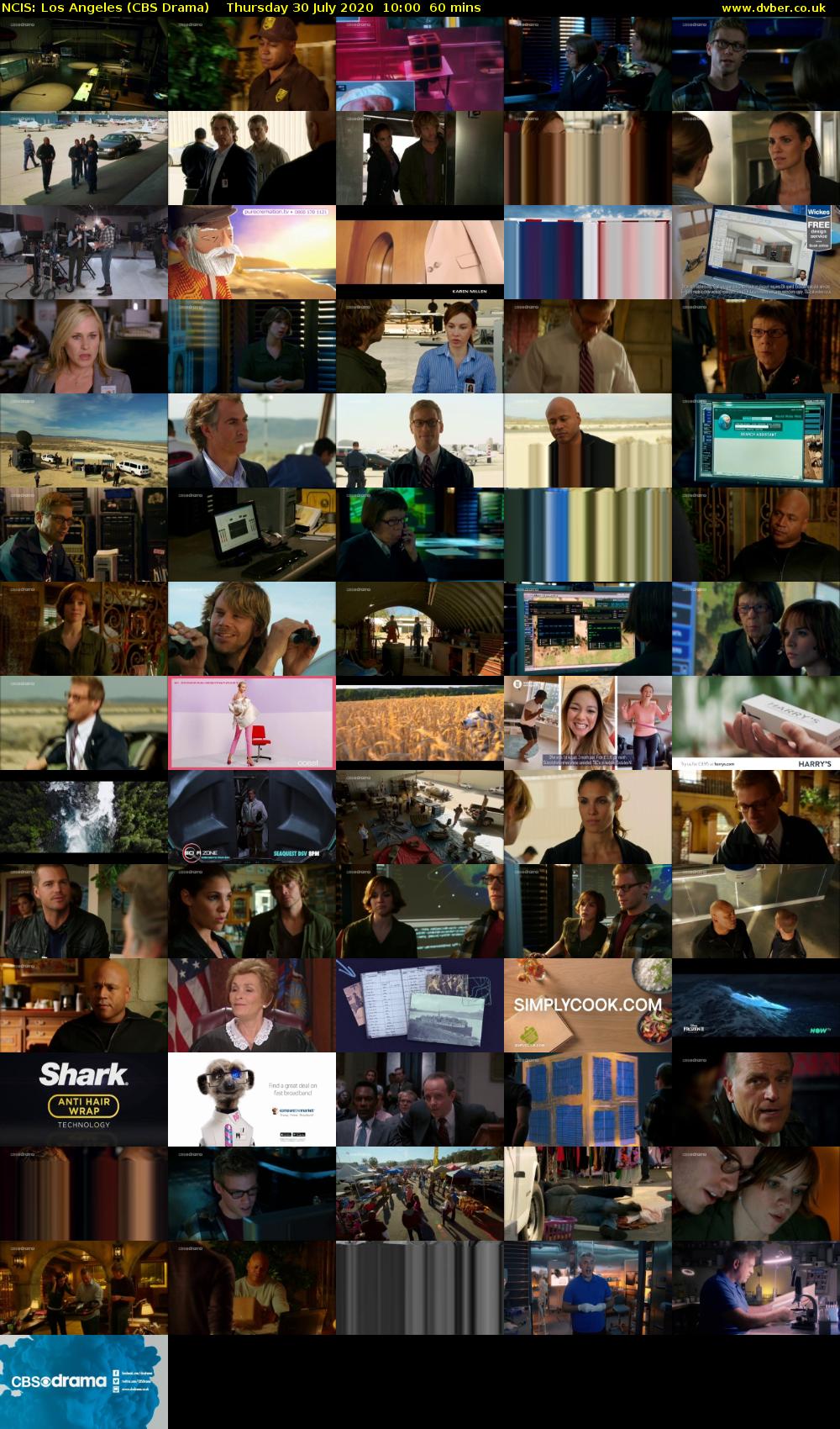 NCIS: Los Angeles (CBS Drama) Thursday 30 July 2020 10:00 - 11:00