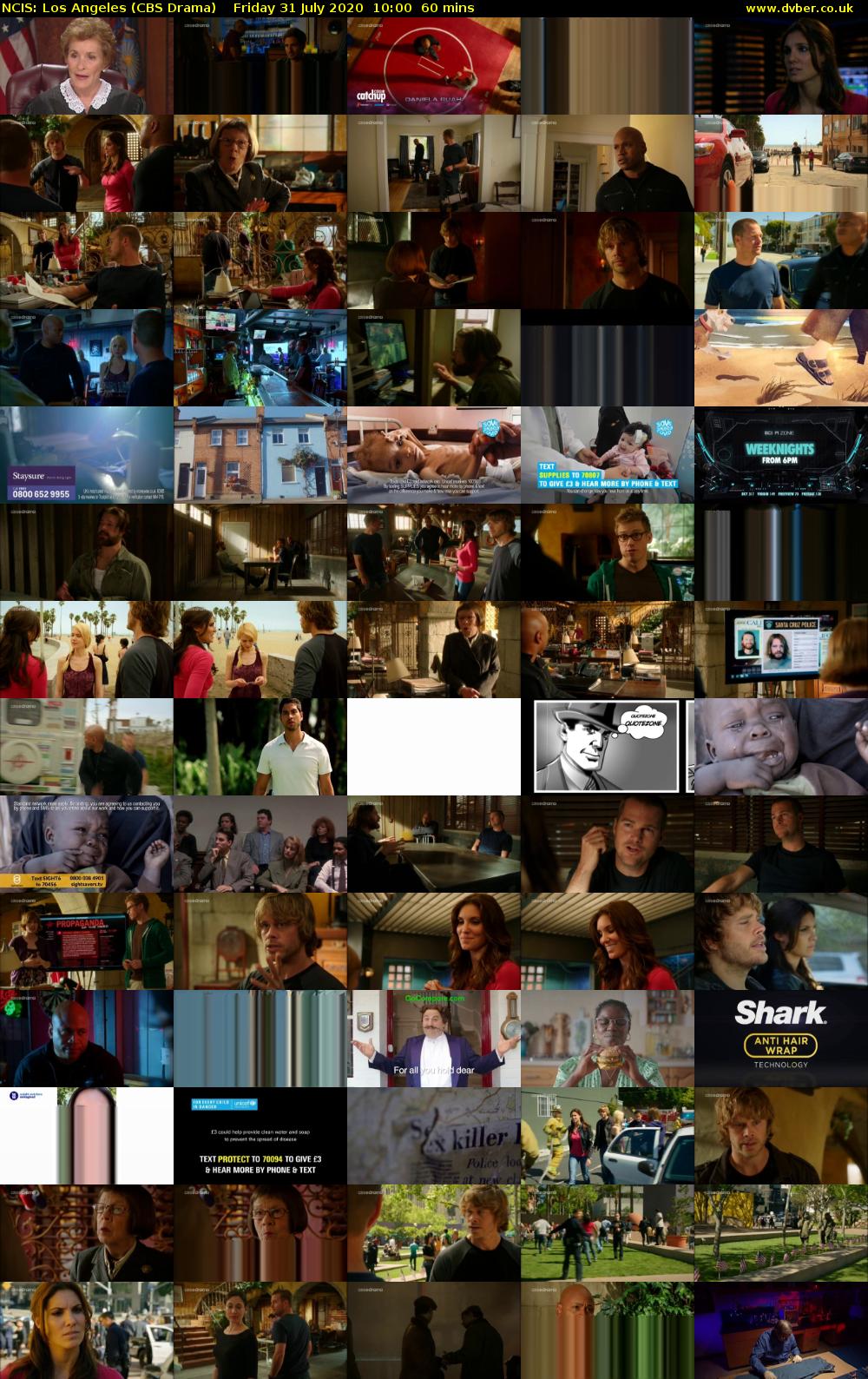 NCIS: Los Angeles (CBS Drama) Friday 31 July 2020 10:00 - 11:00