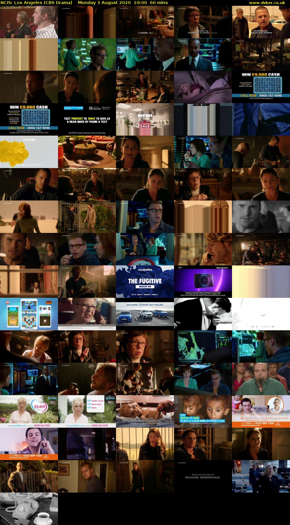 NCIS: Los Angeles (CBS Drama) Monday 3 August 2020 10:00 - 11:00