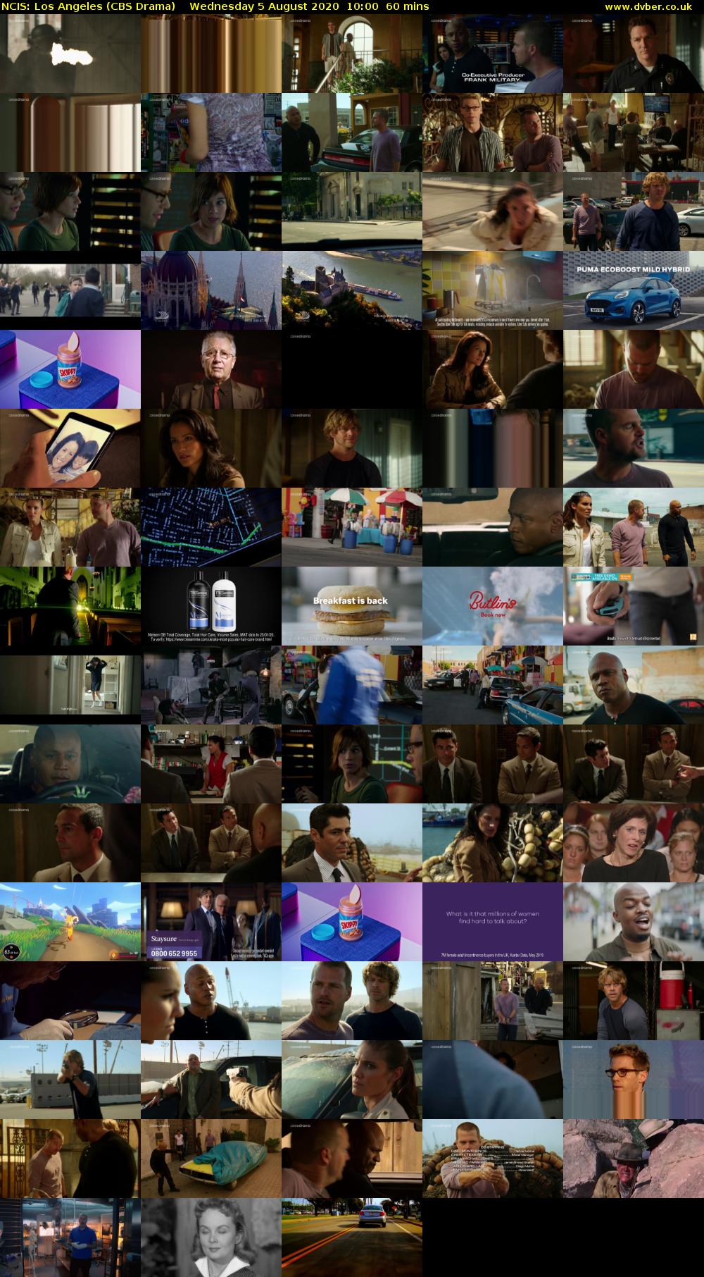 NCIS: Los Angeles (CBS Drama) Wednesday 5 August 2020 10:00 - 11:00
