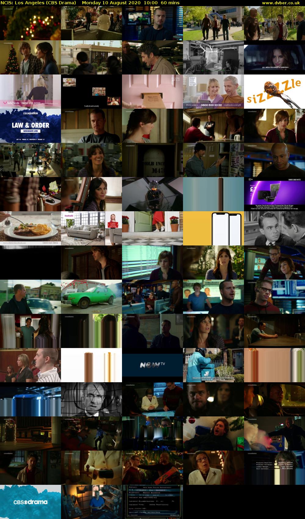 NCIS: Los Angeles (CBS Drama) Monday 10 August 2020 10:00 - 11:00