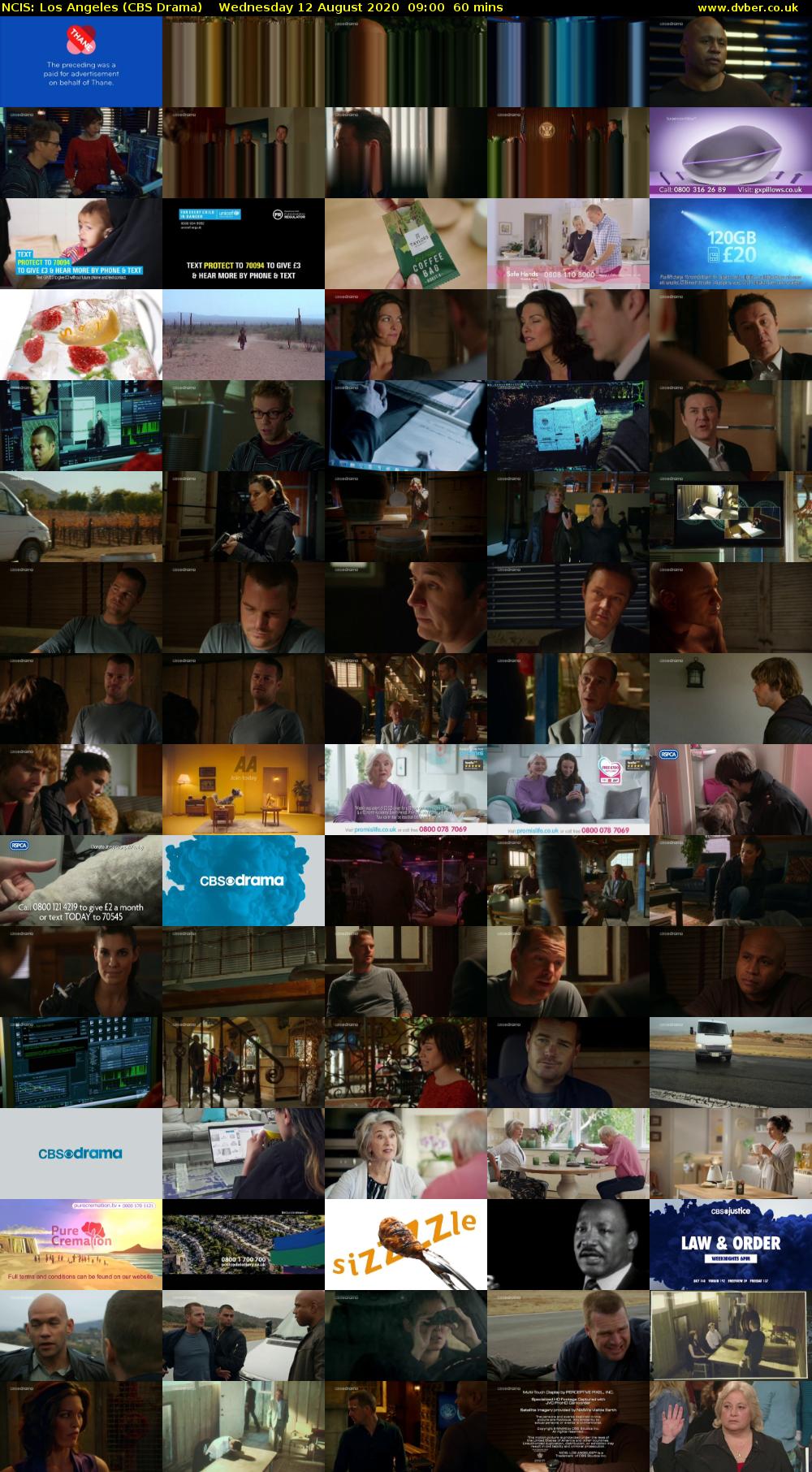 NCIS: Los Angeles (CBS Drama) Wednesday 12 August 2020 09:00 - 10:00