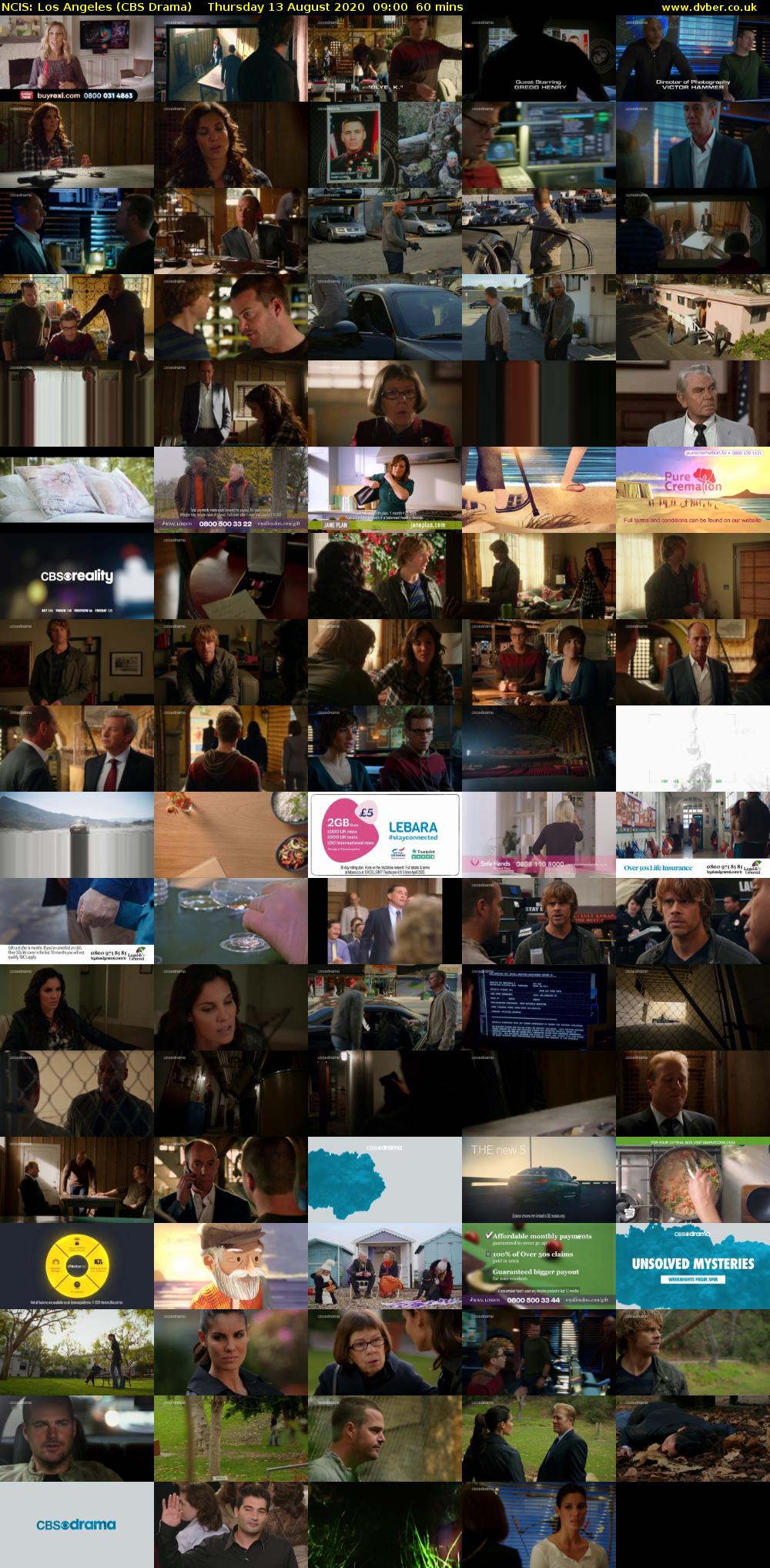 NCIS: Los Angeles (CBS Drama) Thursday 13 August 2020 09:00 - 10:00