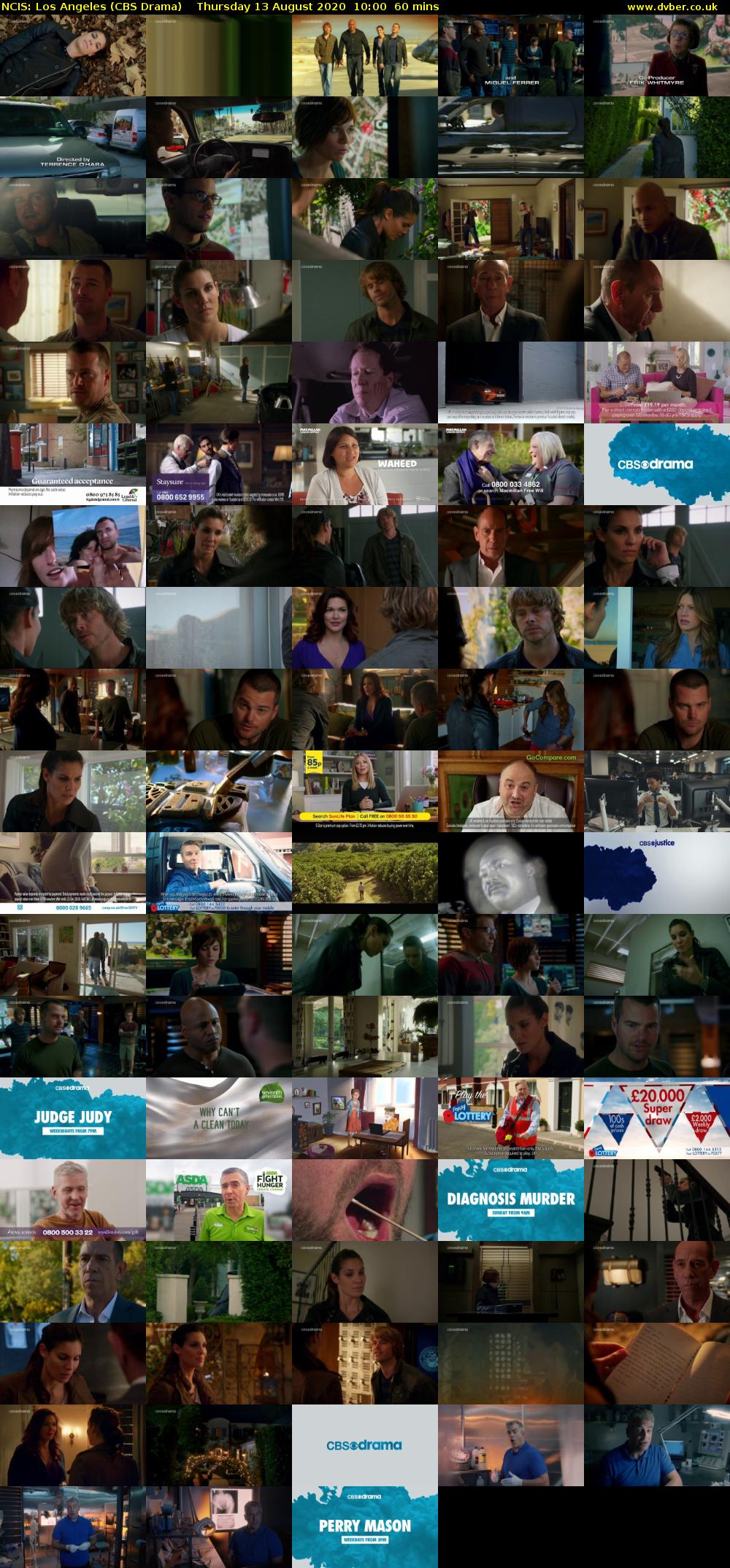 NCIS: Los Angeles (CBS Drama) Thursday 13 August 2020 10:00 - 11:00