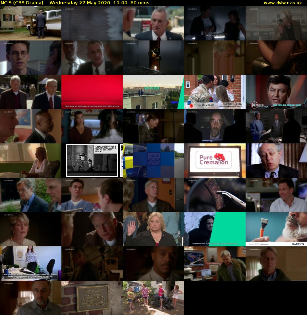 NCIS (CBS Drama) Wednesday 27 May 2020 10:00 - 11:00