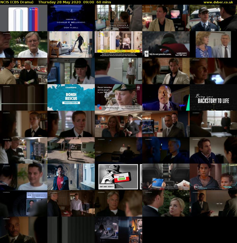NCIS (CBS Drama) Thursday 28 May 2020 09:00 - 10:00