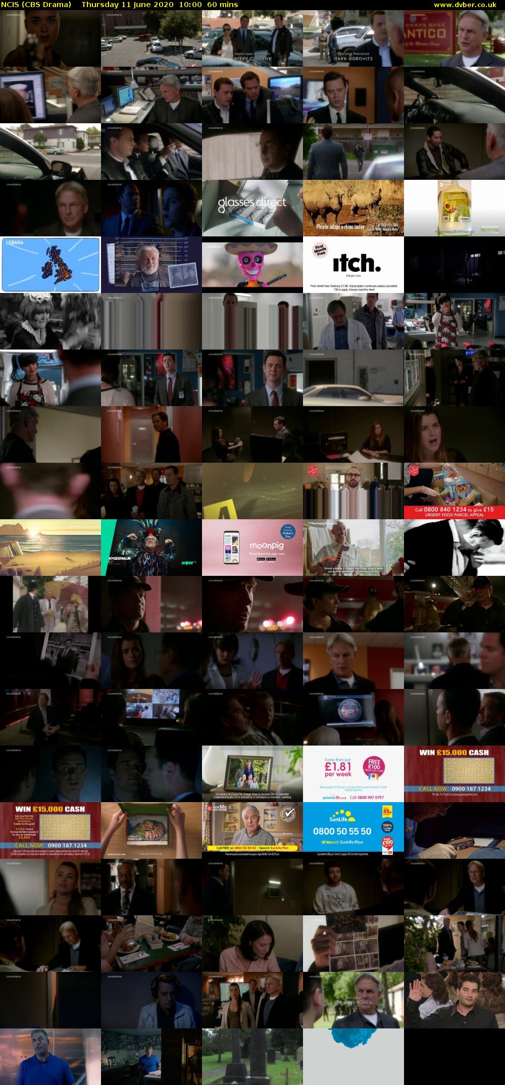NCIS (CBS Drama) Thursday 11 June 2020 10:00 - 11:00