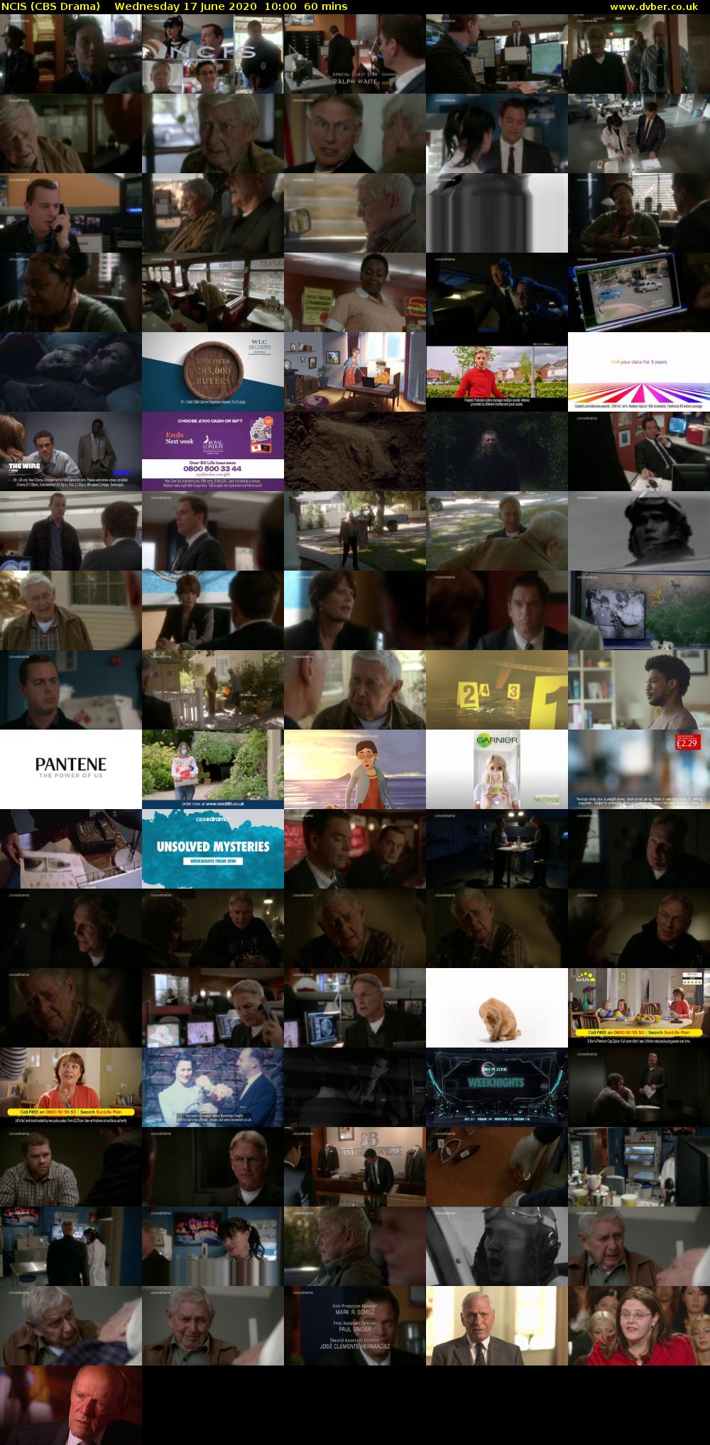 NCIS (CBS Drama) Wednesday 17 June 2020 10:00 - 11:00