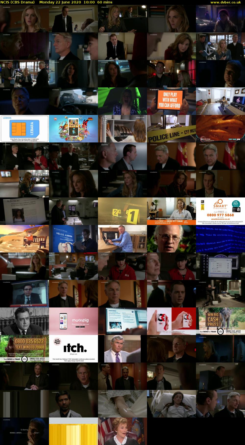 NCIS (CBS Drama) Monday 22 June 2020 10:00 - 11:00
