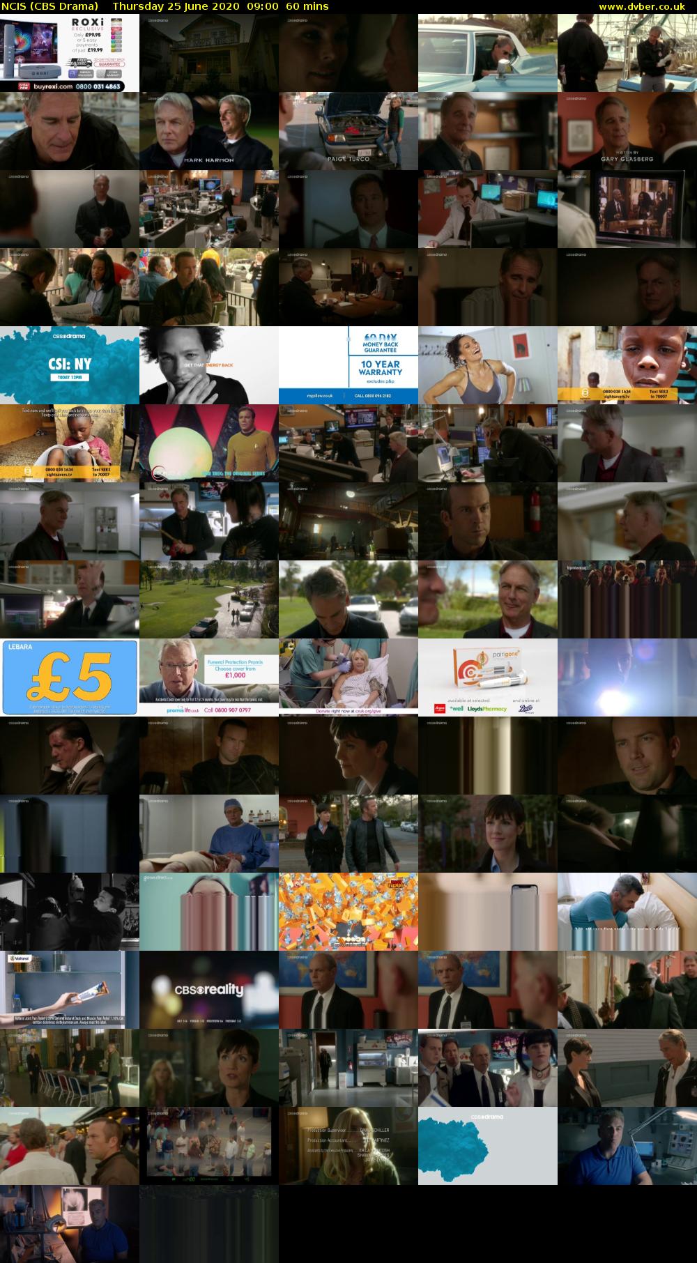 NCIS (CBS Drama) Thursday 25 June 2020 09:00 - 10:00