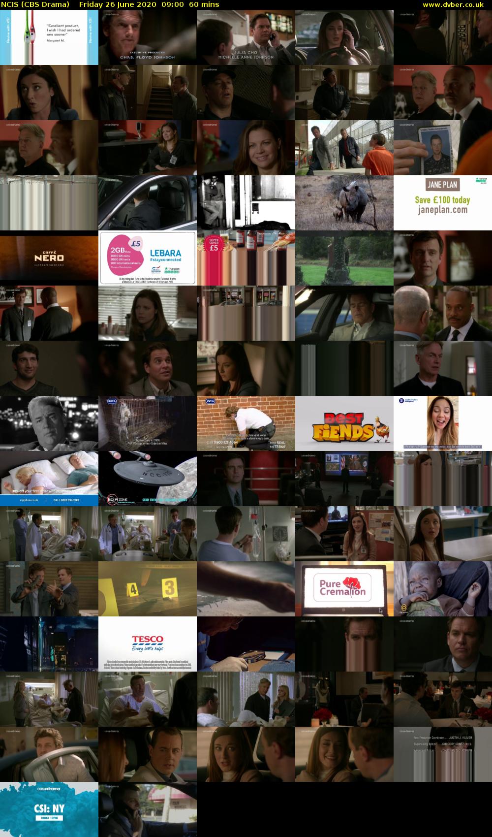 NCIS (CBS Drama) Friday 26 June 2020 09:00 - 10:00