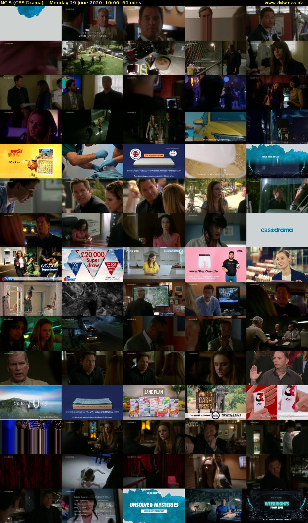 NCIS (CBS Drama) Monday 29 June 2020 10:00 - 11:00