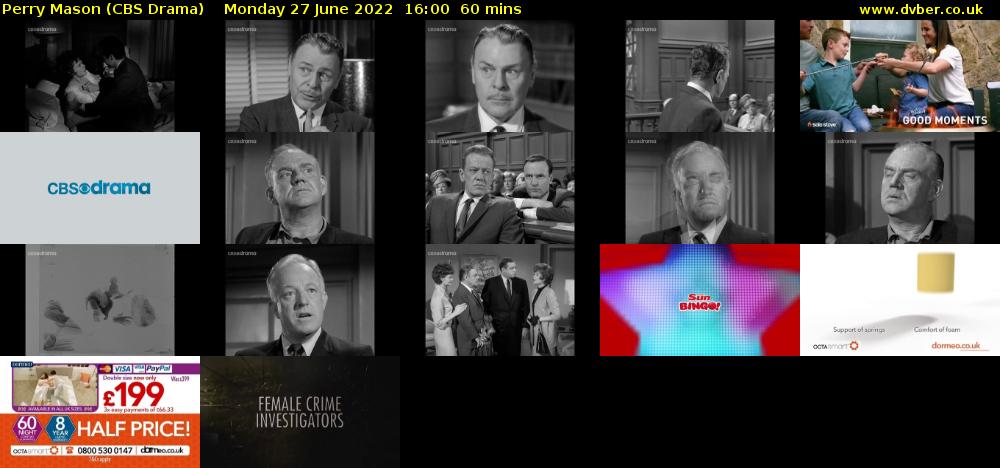 Perry Mason (CBS Drama) Monday 27 June 2022 16:00 - 17:00