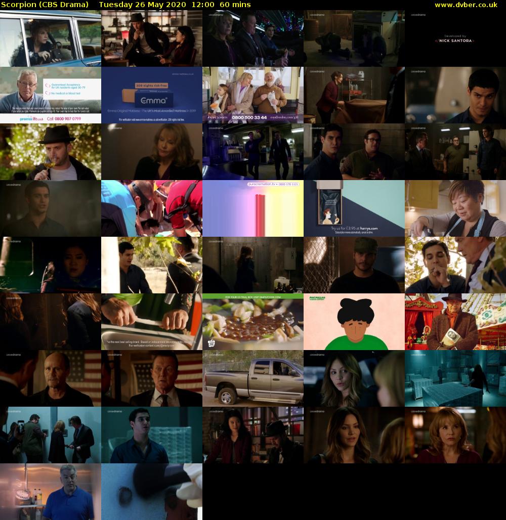 Scorpion (CBS Drama) Tuesday 26 May 2020 12:00 - 13:00