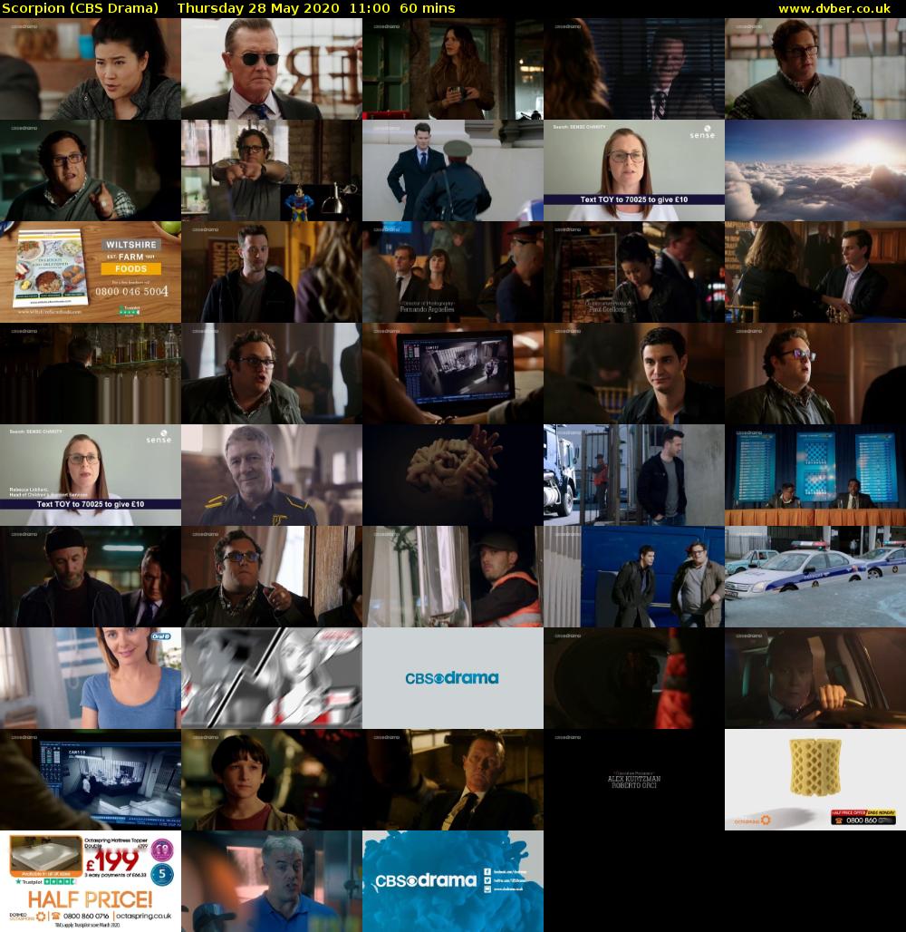 Scorpion (CBS Drama) Thursday 28 May 2020 11:00 - 12:00