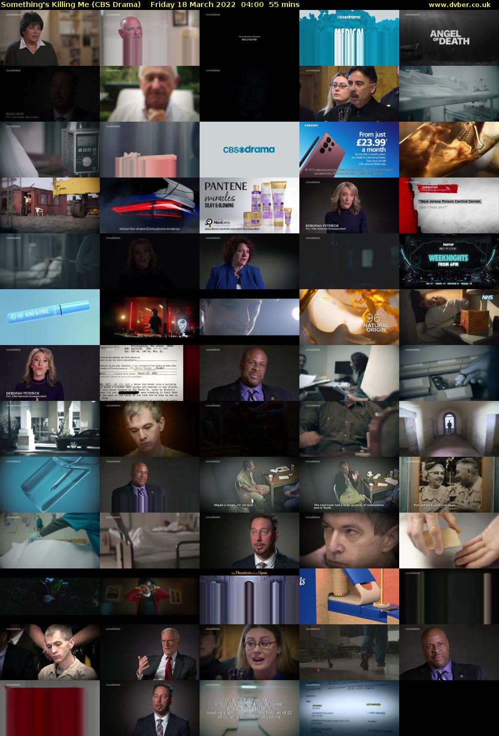 Something's Killing Me (CBS Drama) Friday 18 March 2022 04:00 - 04:55
