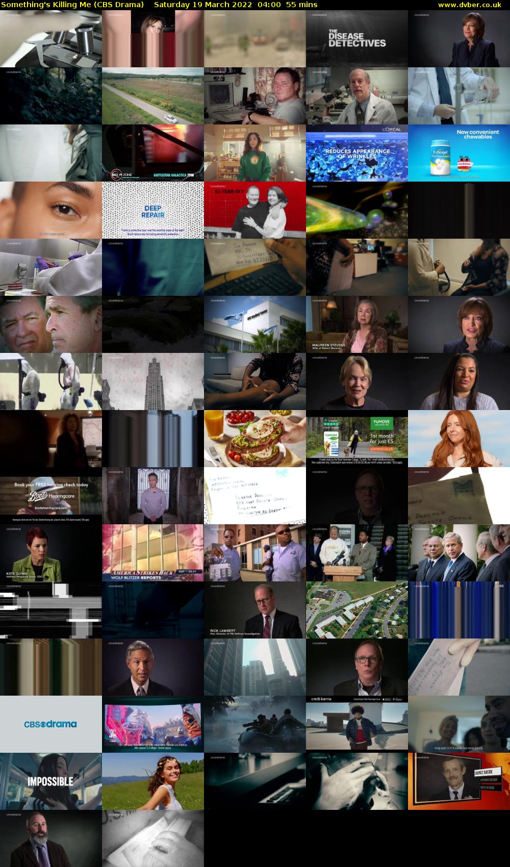 Something's Killing Me (CBS Drama) Saturday 19 March 2022 04:00 - 04:55