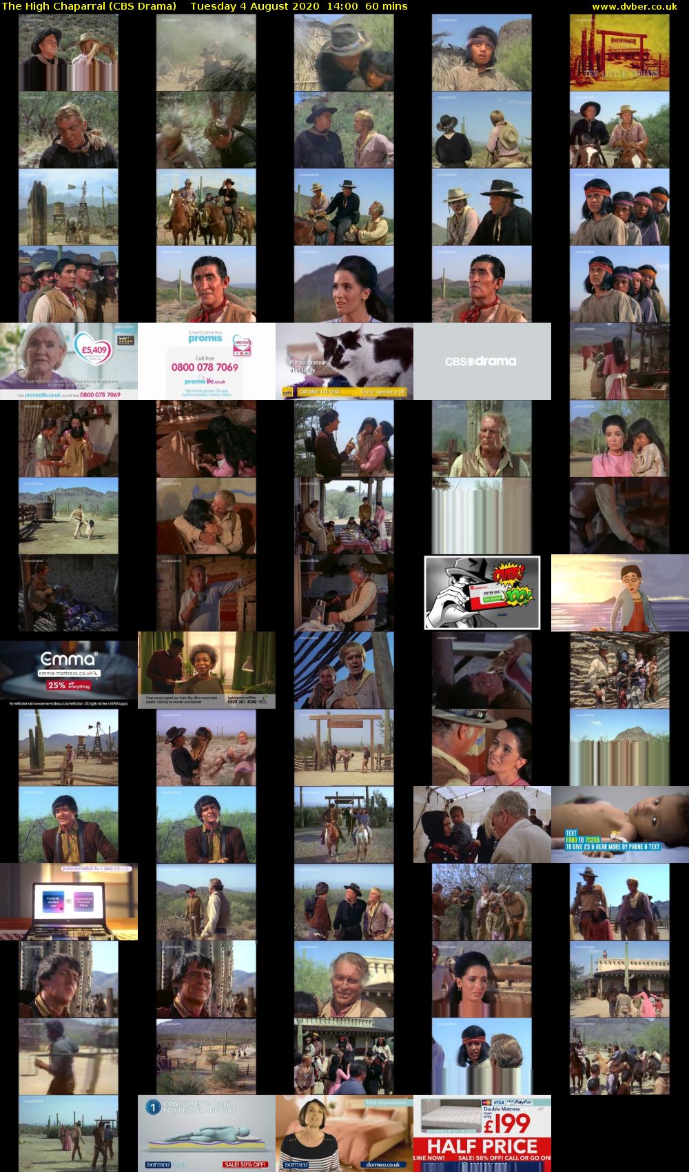 The High Chaparral (CBS Drama) Tuesday 4 August 2020 14:00 - 15:00