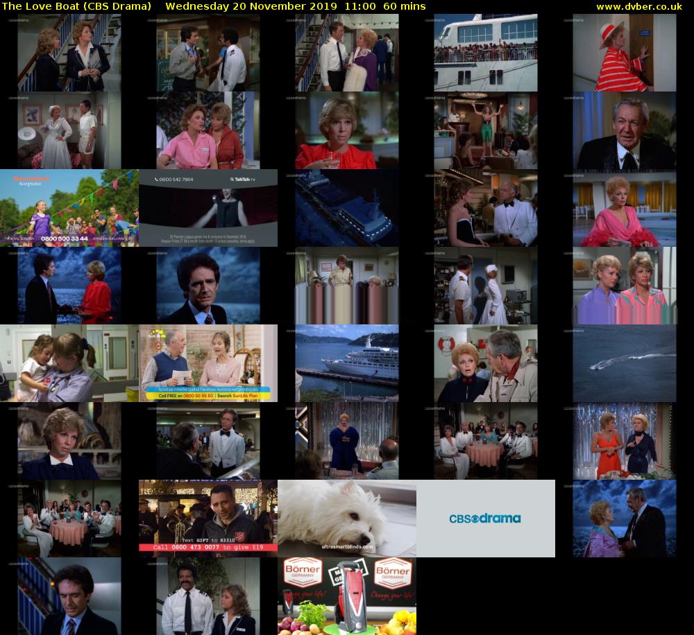 The Love Boat (CBS Drama) Wednesday 20 November 2019 11:00 - 12:00